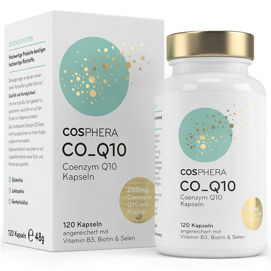 Cosphera Coenzym Q10 hochdosiert 250mg pro Kapsel - 120 Kapseln