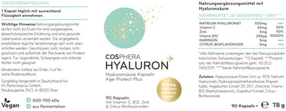 Cosphera Hyaluronsäure Kapseln 500 mg pro Kapsel - 90 Kapseln