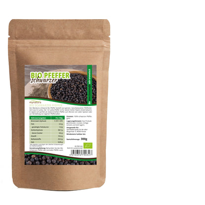 Mynatura Bio Schwarzer Pfeffer ganze Körner - 300g