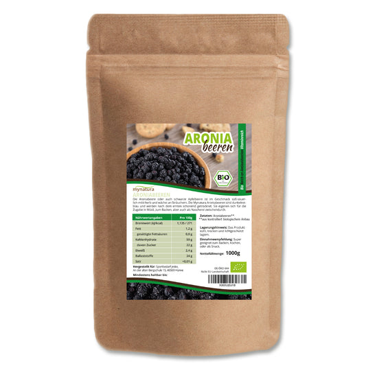 Mynatura getrocknete Bio Aroniabeeren - 1000g