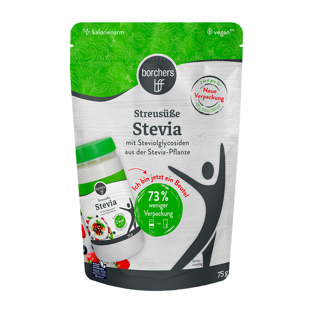 borchers Stevia Streusüße - Alternative zu Zucker, Kalorienarm, Süßungsmittel