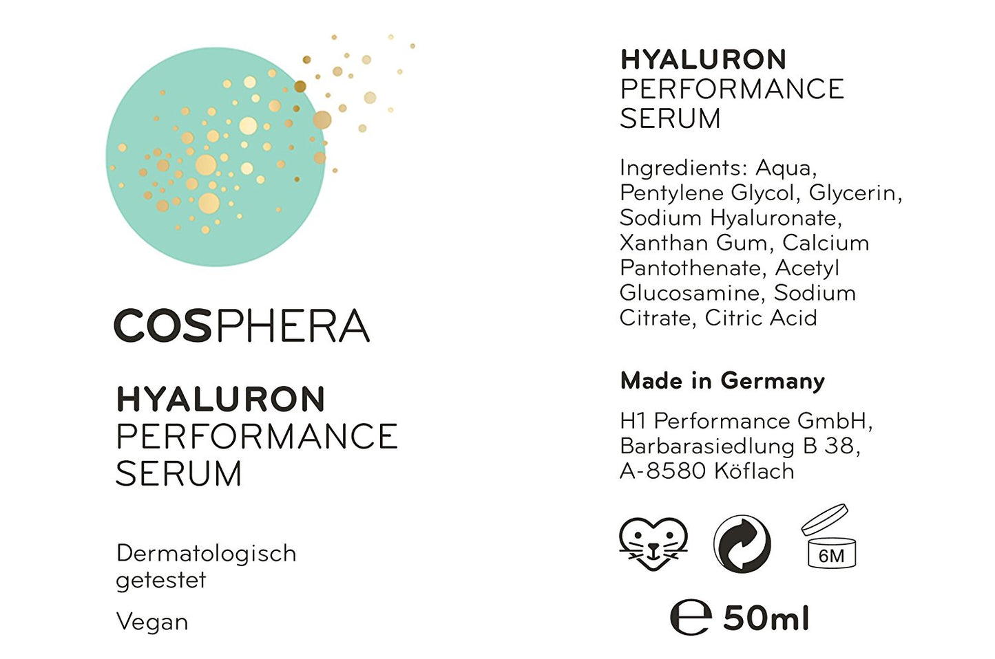 Cosphera Hyaluron Performance Serum hochdosiert - 50ml