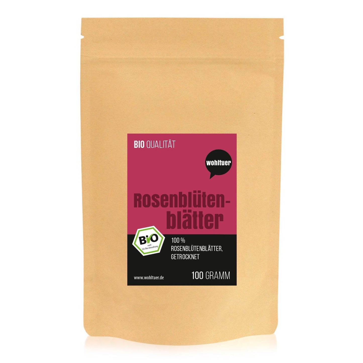 Wohltuer Bio Rosenblütenblätter Tee, Essenzen, Bädern, Küche 100g - fit and life shop