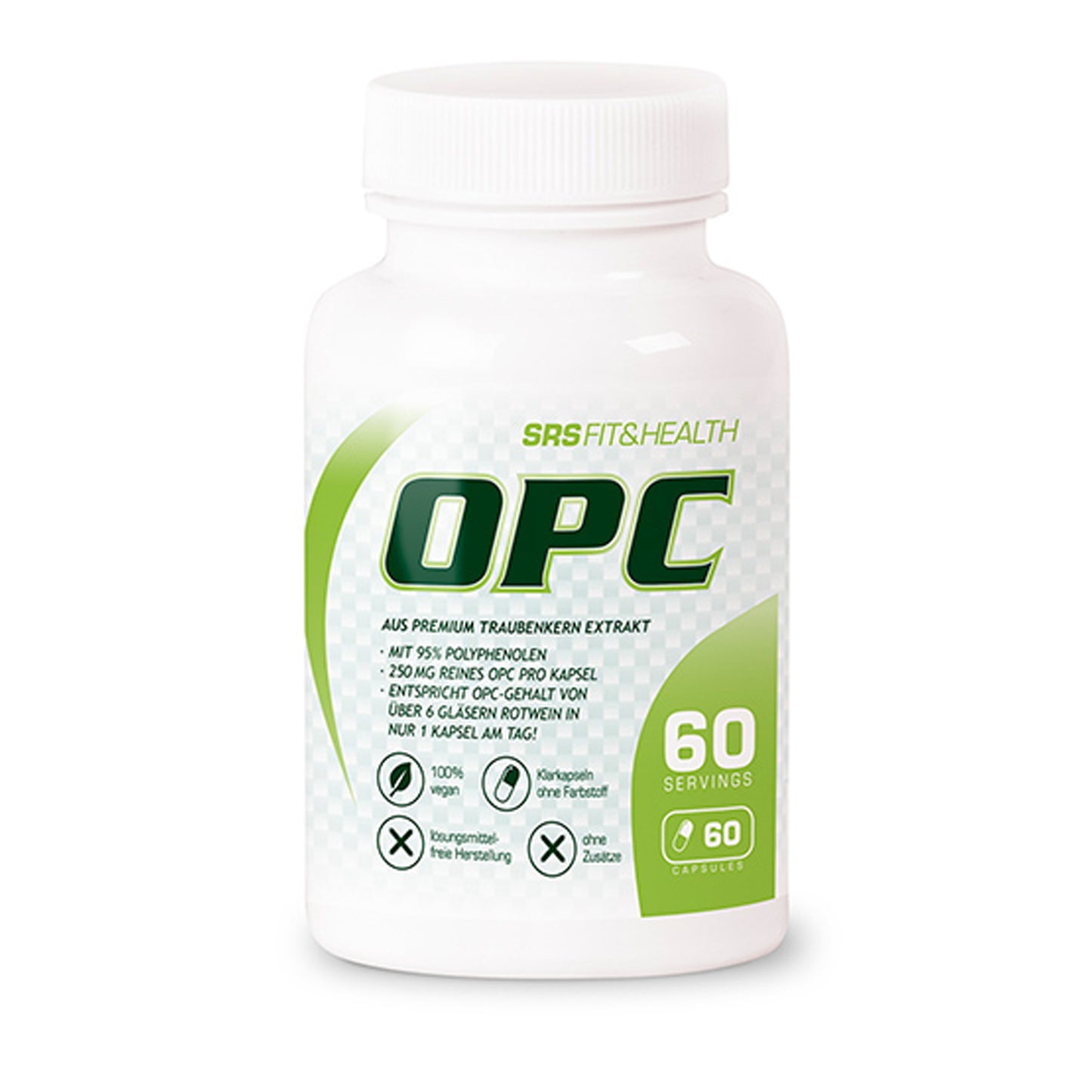 SRS OPC Traubenkernextrakt in Dose, Mineralien, 60 Kapseln, natürliche Traubenkernextrakt-Tabletten