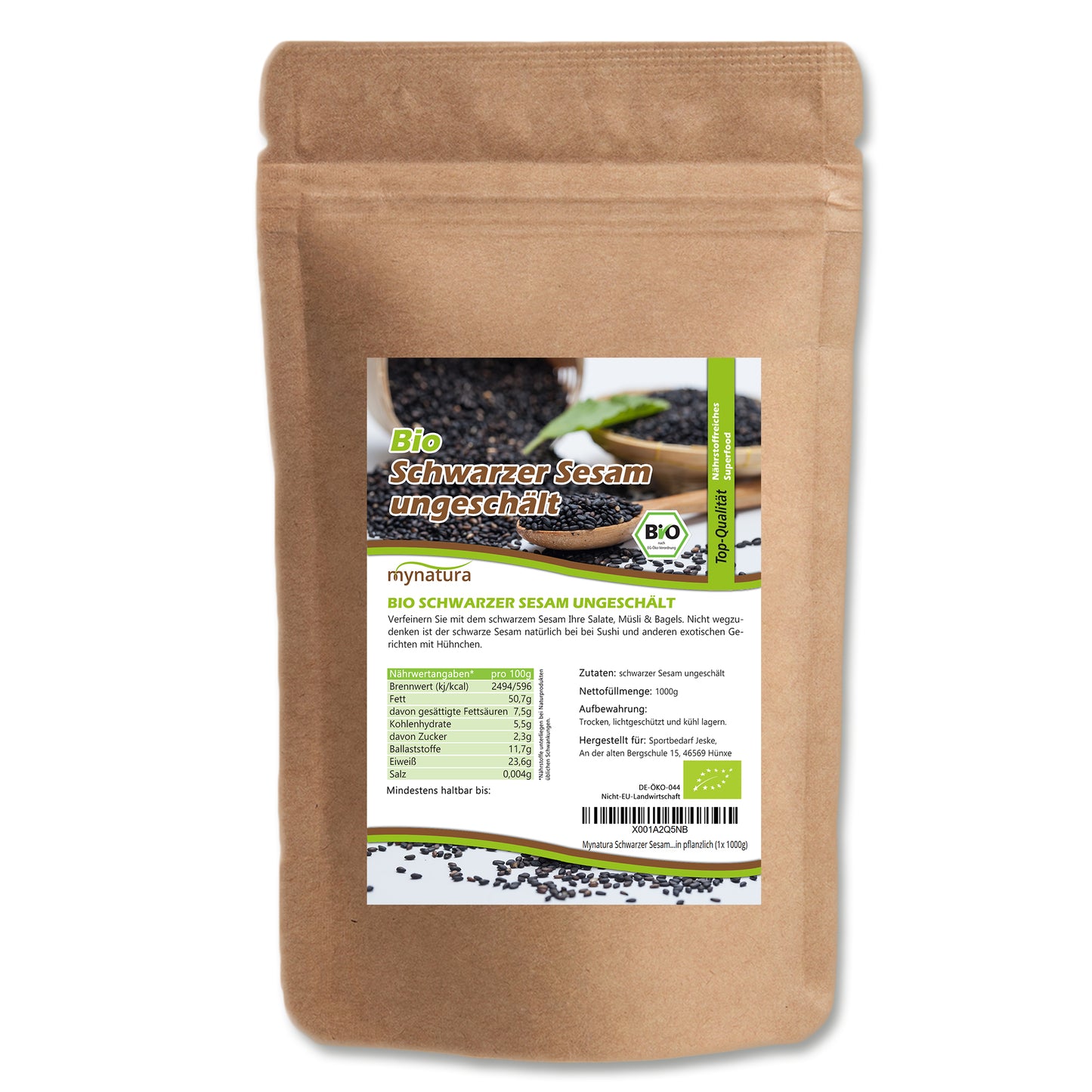 Mynatura Bio Schwarzer Sesam  – ab 1000g - fit and life shop