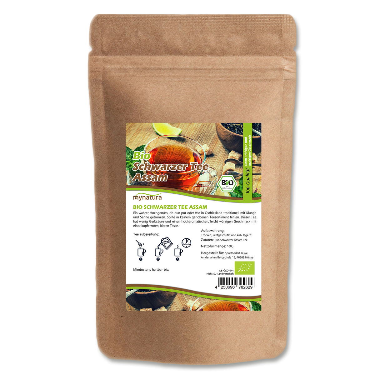 Mynatura Bio Assam Tee – kräftiger Schwarztee - in verschiedenen Größen