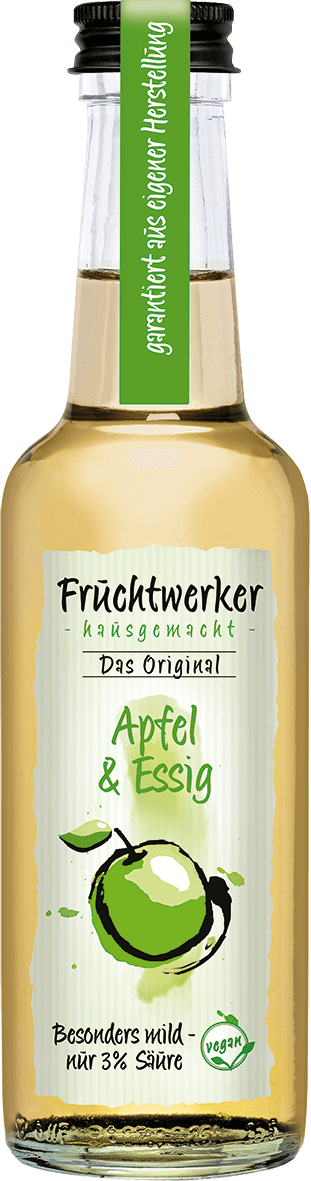 Fruchtwerker Apfel & Essig 250ml – Fruchtessig mit feiner Apfelnote - fit and life shop