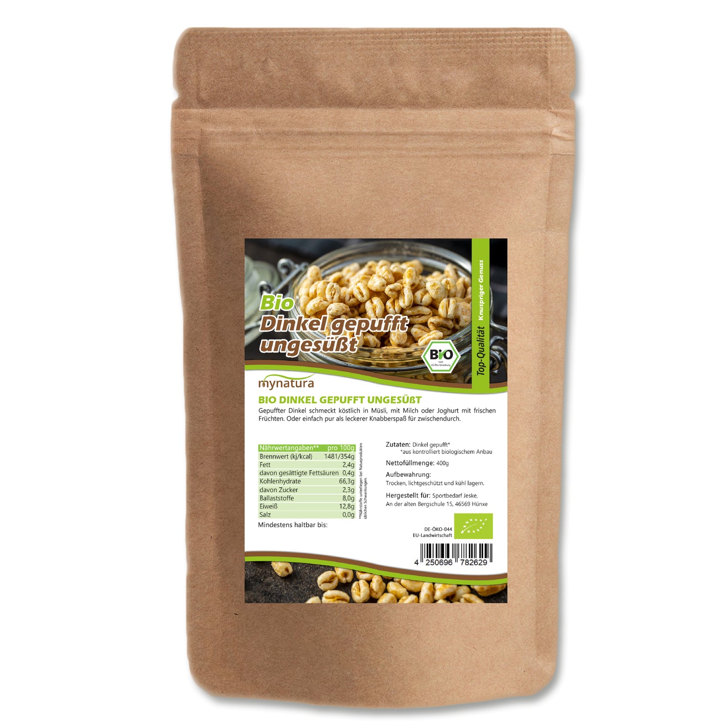 Mynatura Bio Dinkel gepufft - ungesüßt 400g