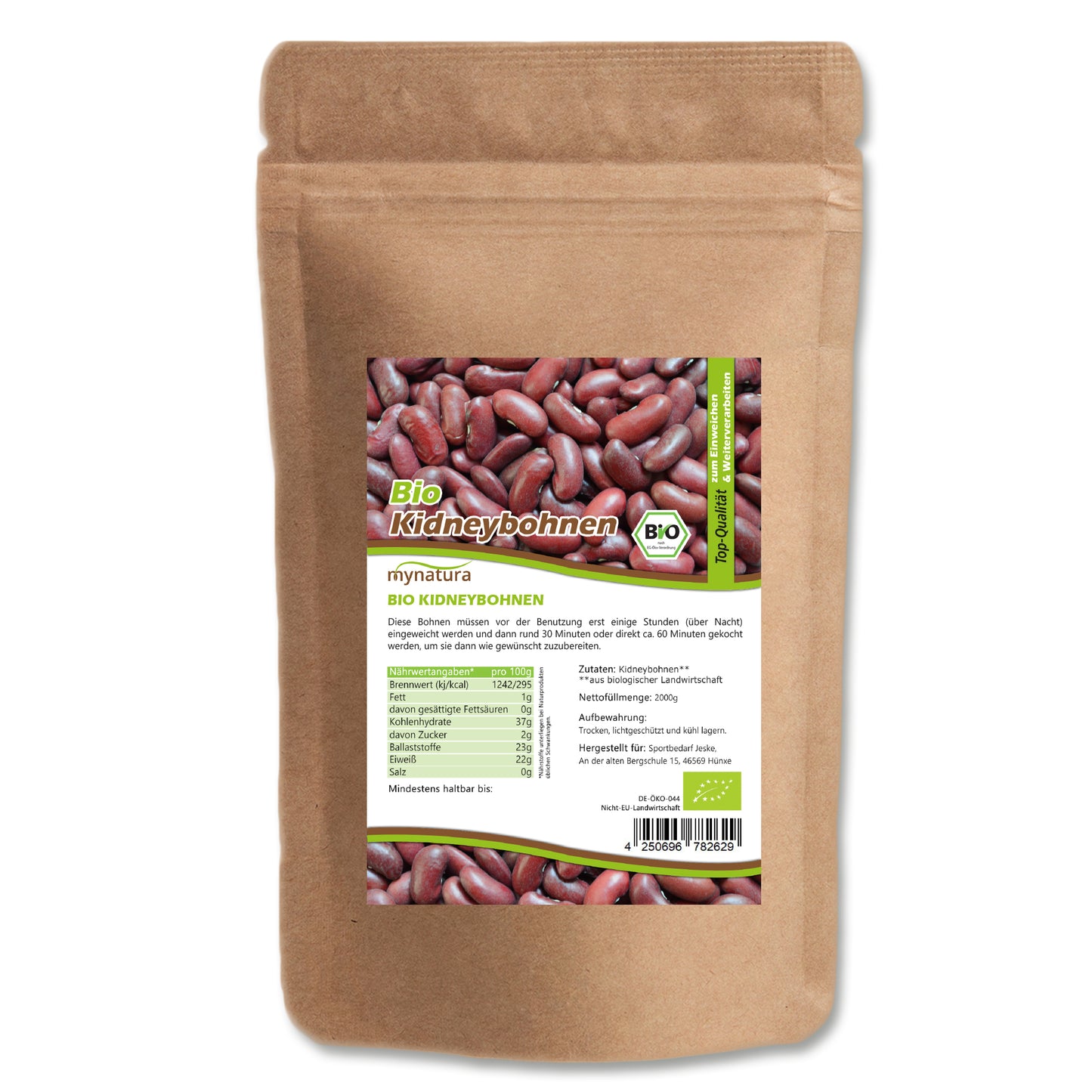 Mynatura Bio Kidneybohnen – ganz 2 kg im Beutel