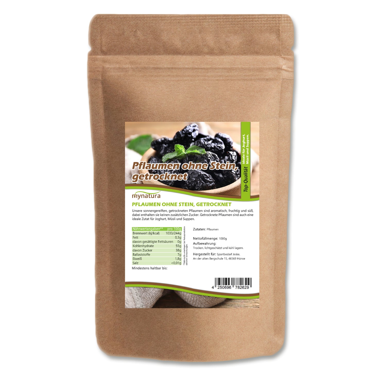 Mynatura Getrocknete Pflaumen in Premiumqualität – ab 1000g - fit and life shop