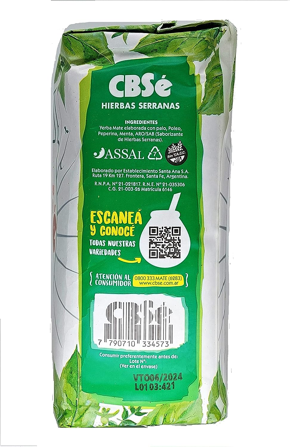 CBSé - Hierbas Serranas - Mate Tee aus Argentinien 1kg - fit and life shop