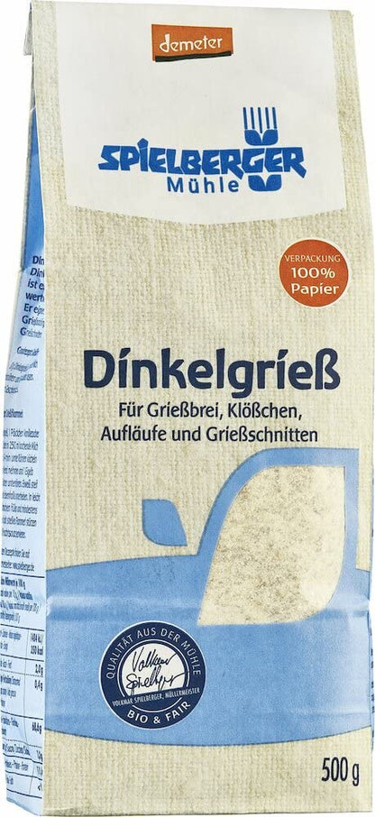 Spielberger Bio Dinkelgrieß, demeter ab 500g