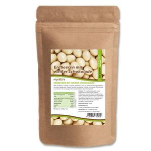 Mynatura gefriergetrocknete Erdbeeren in weißer Schokolade - ab 1000g - fit and life shop