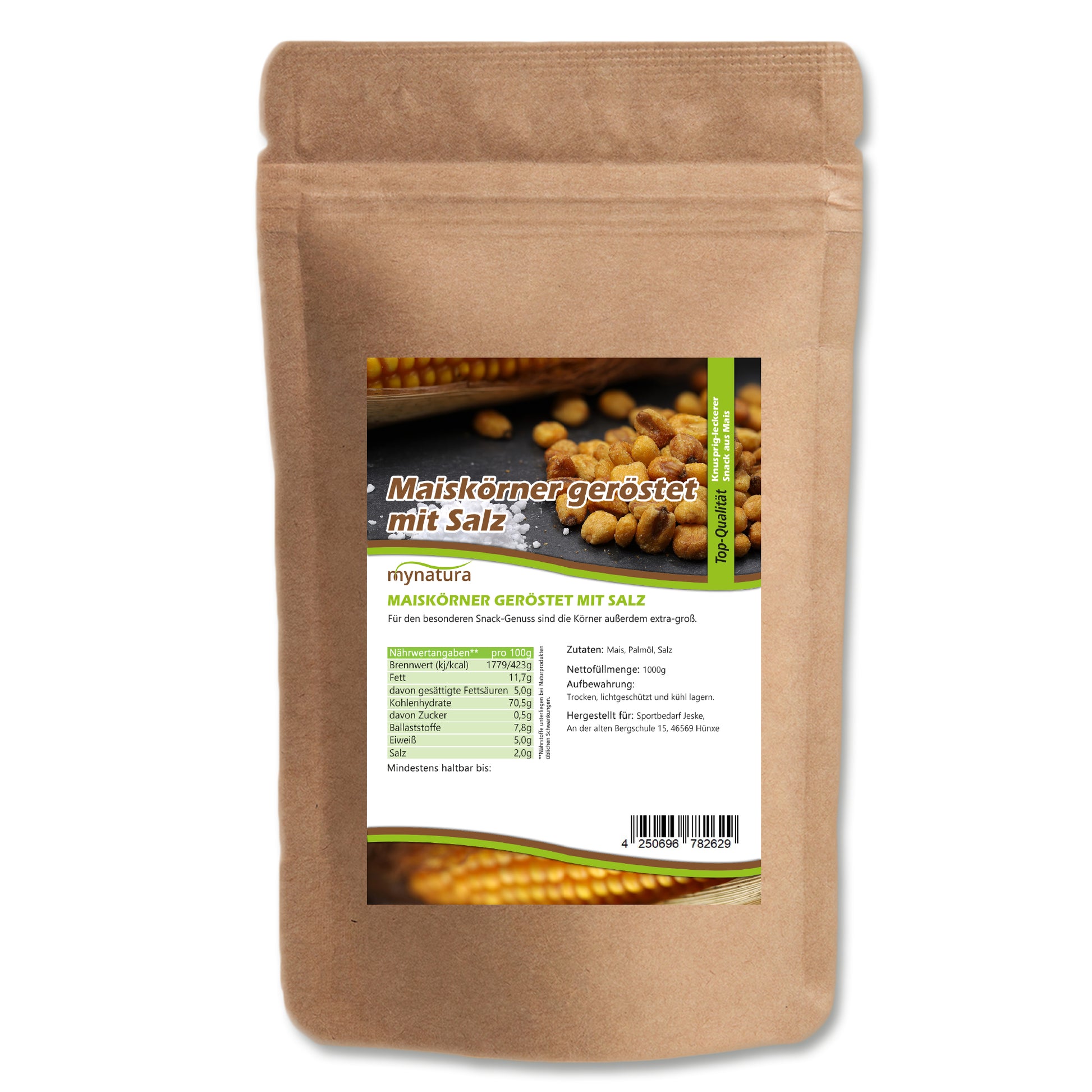Mynatura geröstete Maiskörner mit Salz – ab 1000g - fit and life shop