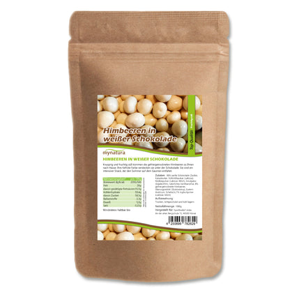 Gefriergetrocknete Himbeeren in weißer Schokolade – ab 1000g - fit and life shop
