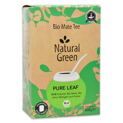 Bio Mate Tee Natural Green PURE LEAF (500g) Mate Tee ohne Stängel (frisch & ungeräuchert) - fit and life shop