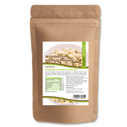 Mynatura Weinbeeren in weißer Schokolade - ab 1000g - fit and life shop