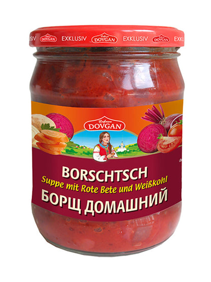 Dovgan Borschtsch Suppe mit Rote Bete und Weißkohl,(5 x 480 g) - fit and life shop