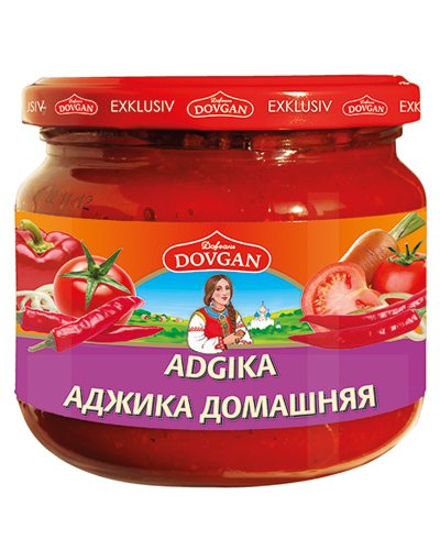 DOVGAN "Adgika" Tomaten-Paprika-Sauce scharf 12x380 ml - fit and life shop