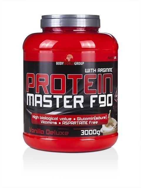 Mehrkomponenten Protein BWG Muscle Line Protein Master F90 von BodyworldGroup, 3000g, verschiedene Geschmacksrichtungen