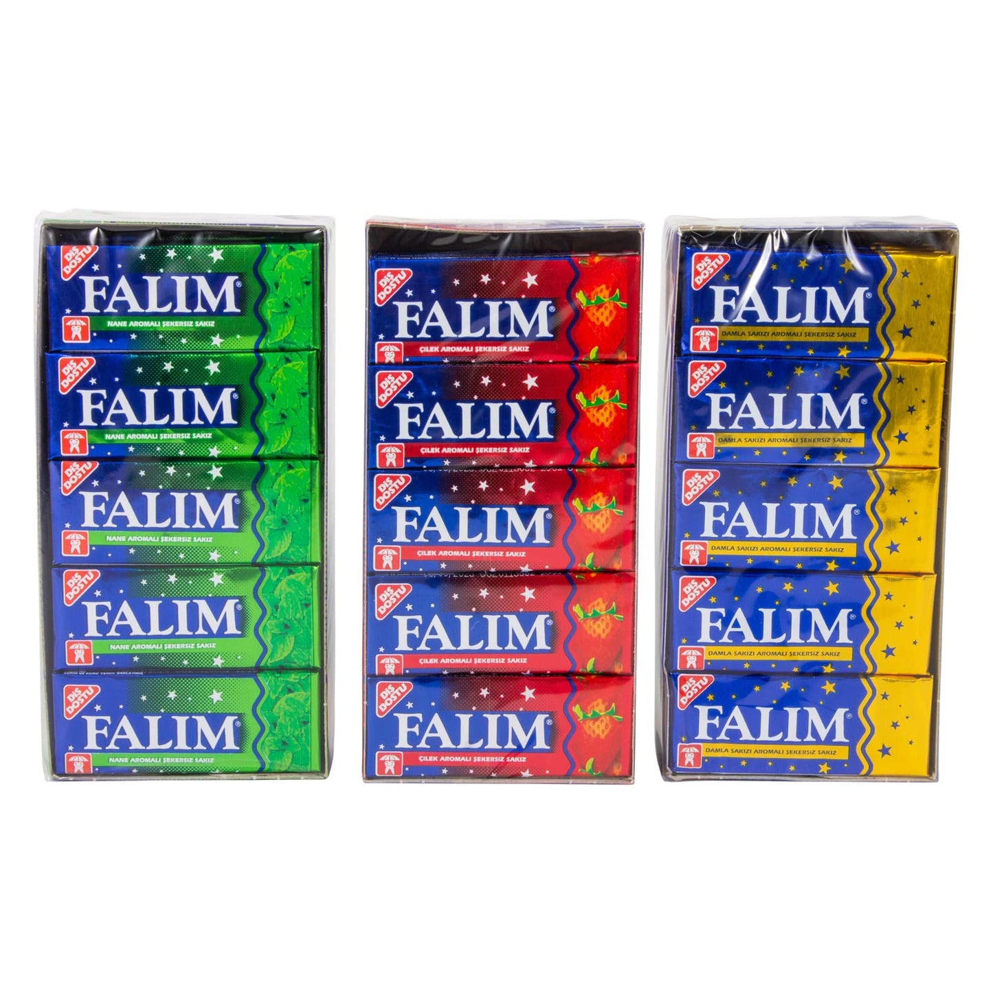 Damla Sakiz Kaugummi, Sakiz mit Minzaroma, Cilek Sakiz mit Erdbeer  ohne Zucker - fit and life shop