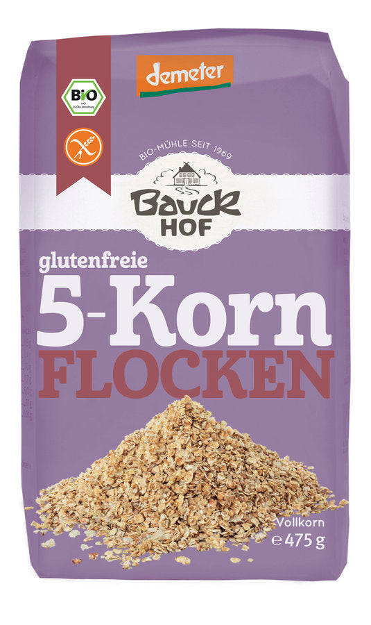 Bauck Bio 5-Korn Flocken, 475 g - fit and life shop