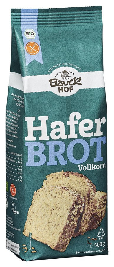 Bauckhof Bio Haferbrot Brotbackmischung, glutenfrei, 500 g - fit and life shop