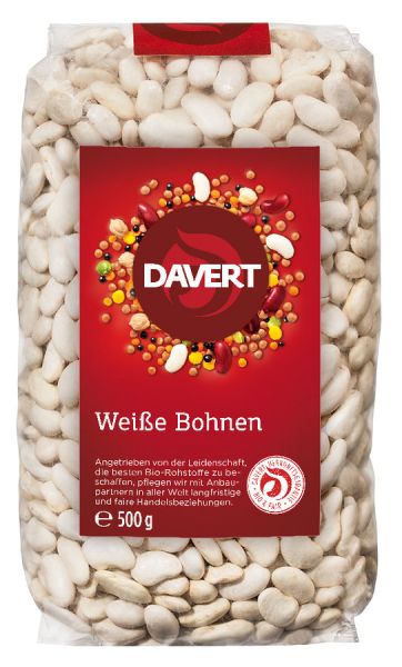 Davert Weiße Bohnen (1 x 500 g) - Bio - fit and life shop