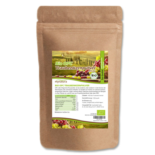 Mynatura Bio OPC Traubenkernextrakt Kapseln – 100 Kapseln