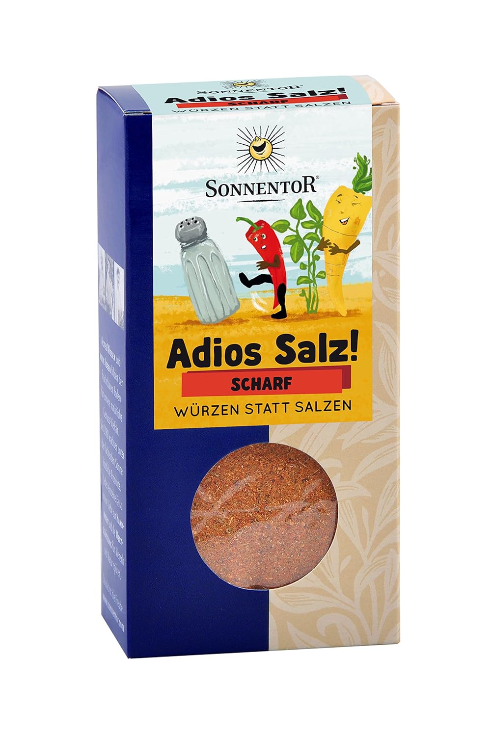 Sonnentor Adios Salz scharfe Gemüsemischung, Gewürze, 3x50g, mit bunten getrockneten Kräutern und Gewürzen in Packungen