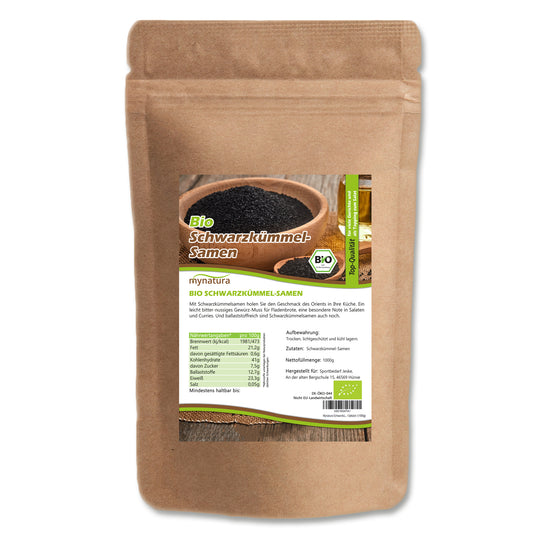 Bio Schwarzkümmel Samen von Mynatura – 1kg