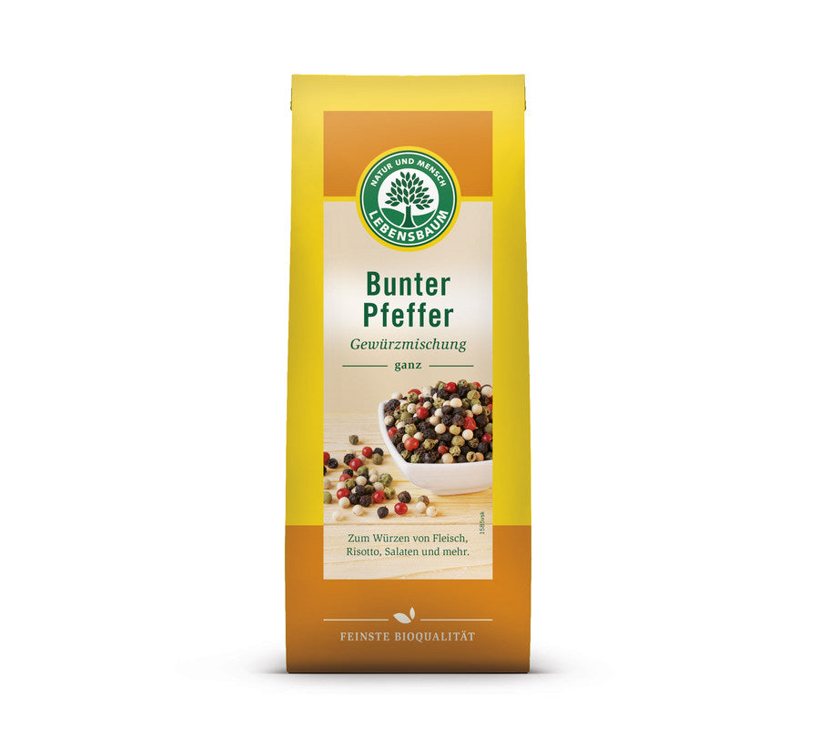 Lebensbaum Pfeffer, bunt, ganz - Bio, 3 x 50 g - fit and life shop