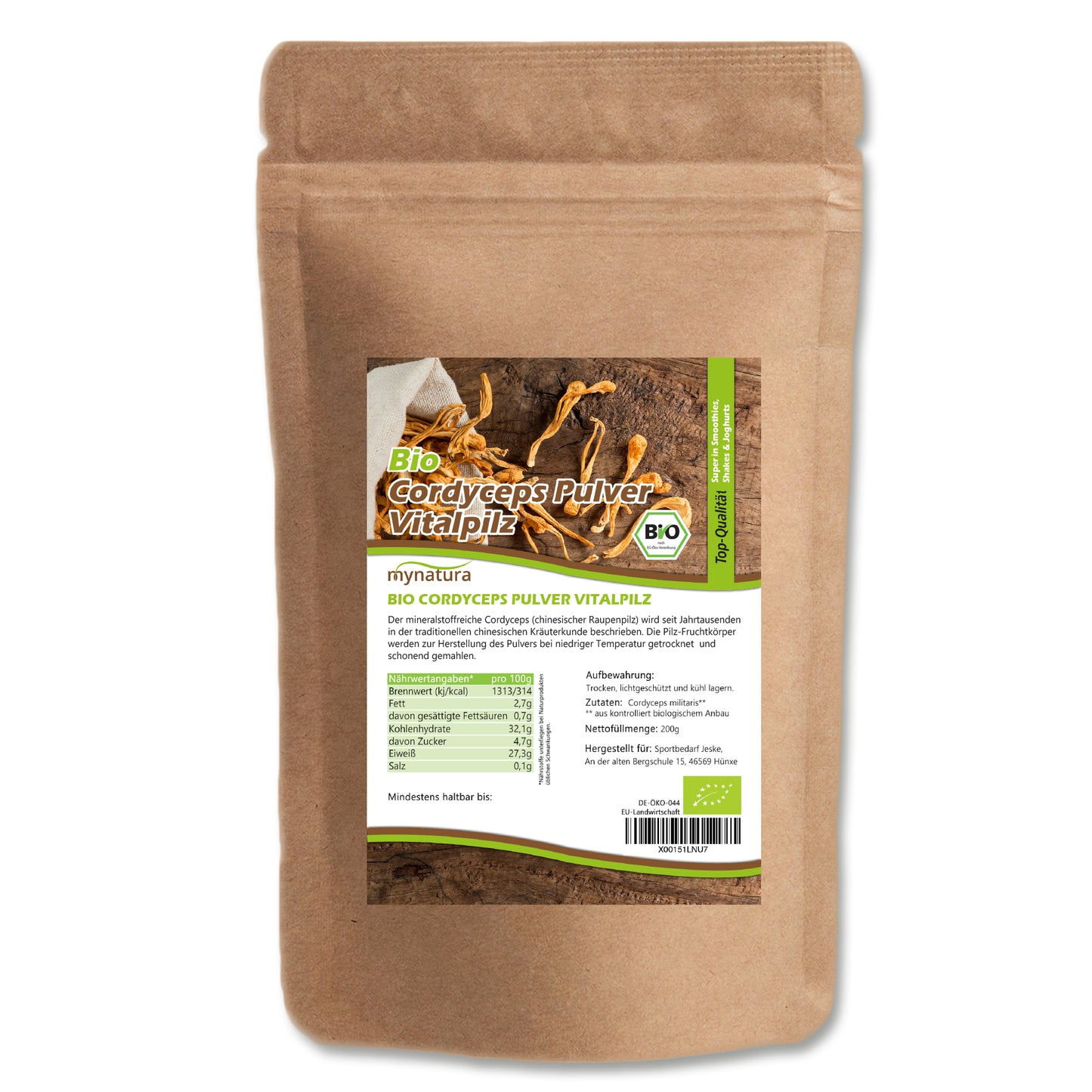 Mynatura Bio Cordyceps Pilzpulver – 200g