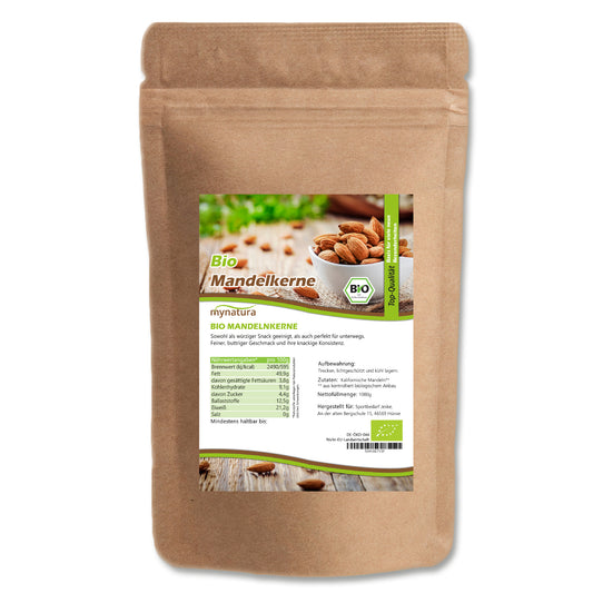 Mynatura Bio Mandelkerne - unbehandelt - Im Beutel (1kg)