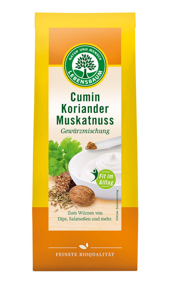 Lebensbaum Cumin-Koriander-Muskatnuss, Bio-Gewürzmischung 45g - fit and life shop