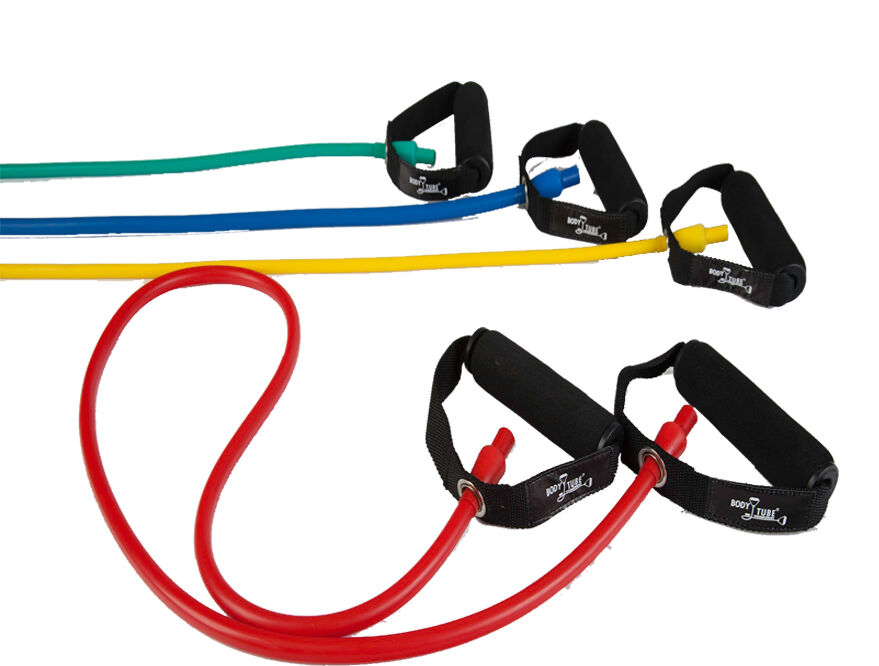 Dittmann BodyTube Gymnastikband mit Schaumgriff, verschiedene Stärken, Fitnesszubehör für Krafttraining und Dehnung