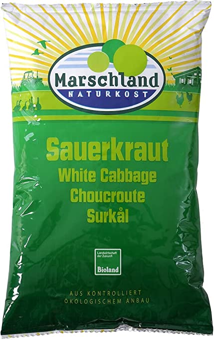 Marschland Naturkost Bioland Bio-Sauerkraut Folien-Btl. 520g - fit and life shop