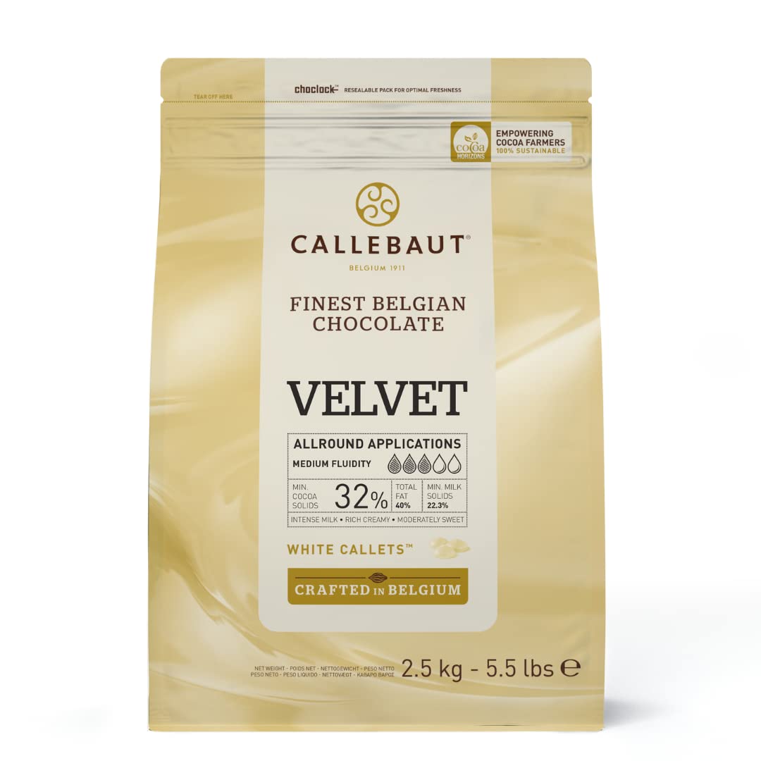 Callebaut Kuvertüre Callets VELVET weiße Schokolade 32% Kakao - 2500g