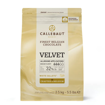 Callebaut Kuvertüre Callets VELVET weiße Schokolade 32% Kakao - 2500g
