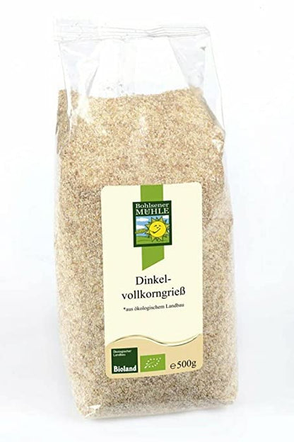 Bohlsener Mühle Bio Dinkelvollkorngrieß 500g - fit and life shop