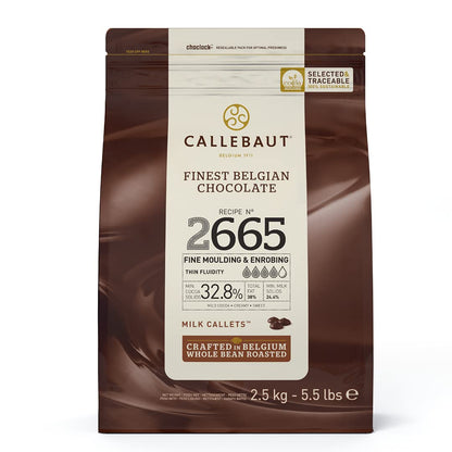CALLEBAUT Receipe No. 2665 - Kuvertüre Callets, Vollmich Schokolade, 32,8% Kakao (2500g) - fit and life shop