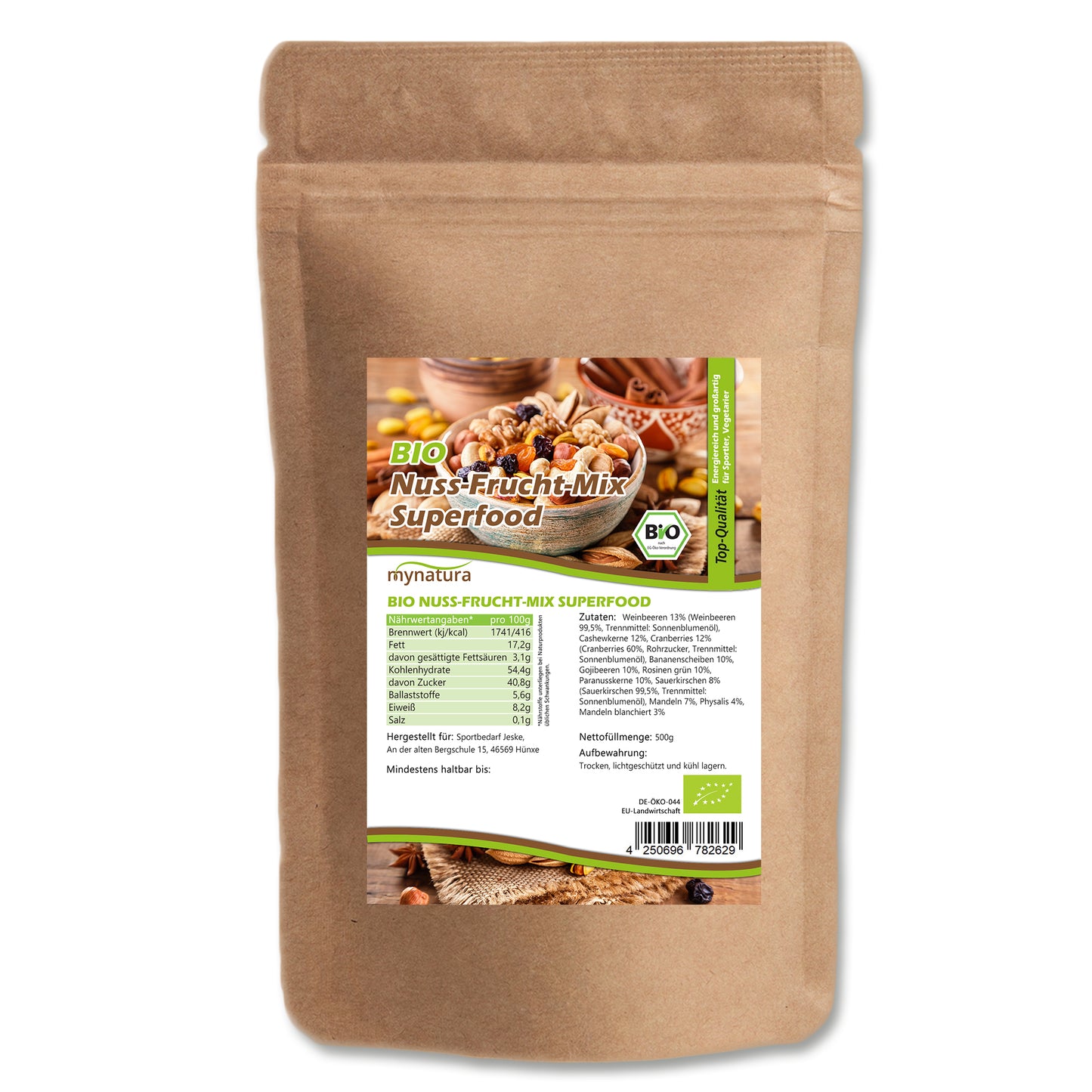 Mynatura Bio Frucht-Nuss Mix „Superfood“ - ab 500g - fit and life shop