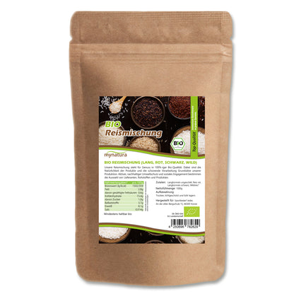 Mynatura Bio Reismischung – Langkorn‑, roter & Wildreis in Bioqualität | Nachhaltig & vielseitig für kreative Rezepte - fit and life shop