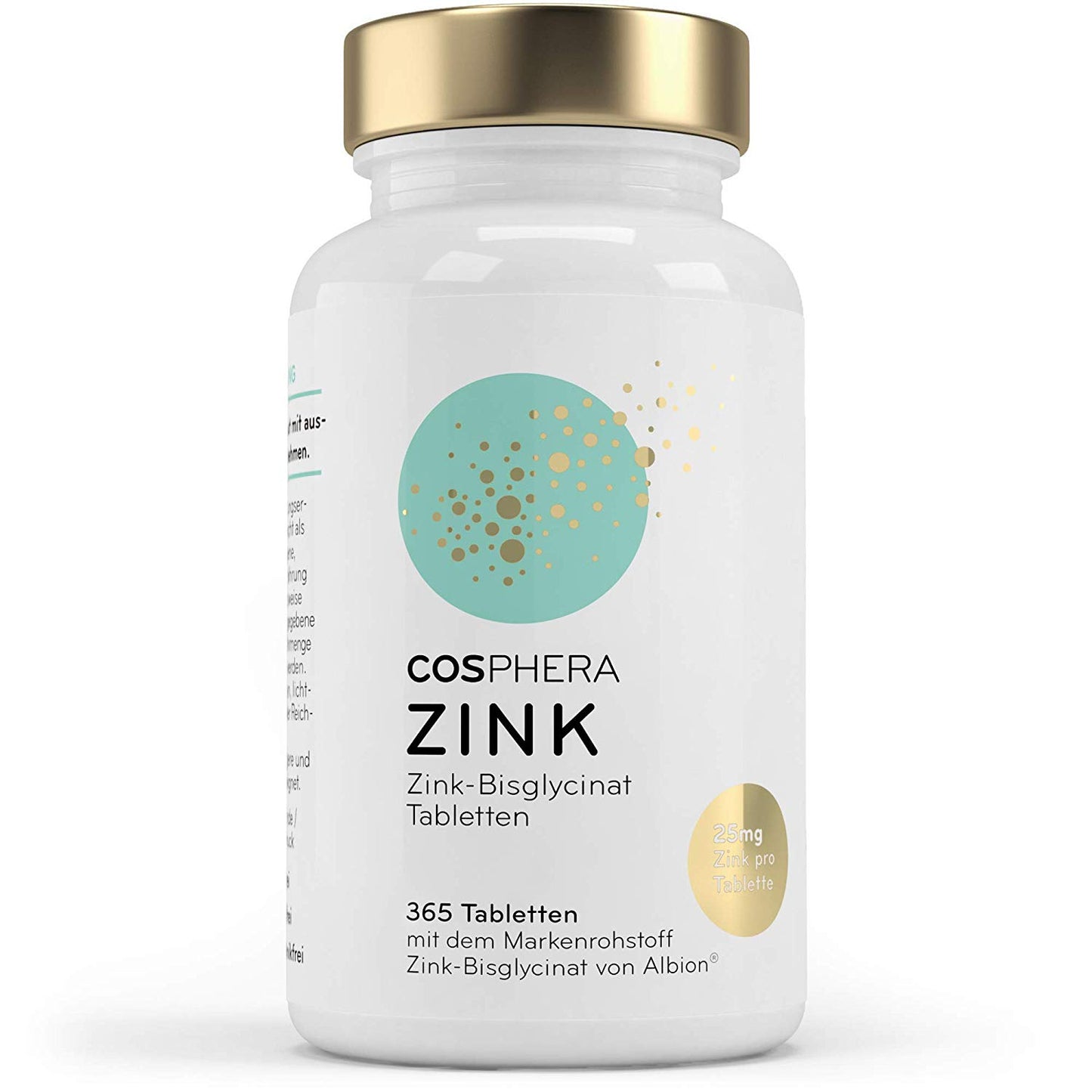Cosphera - Zink Hochdosiert 25mg Zink-Bisglycinat - 365 vegane Tabletten