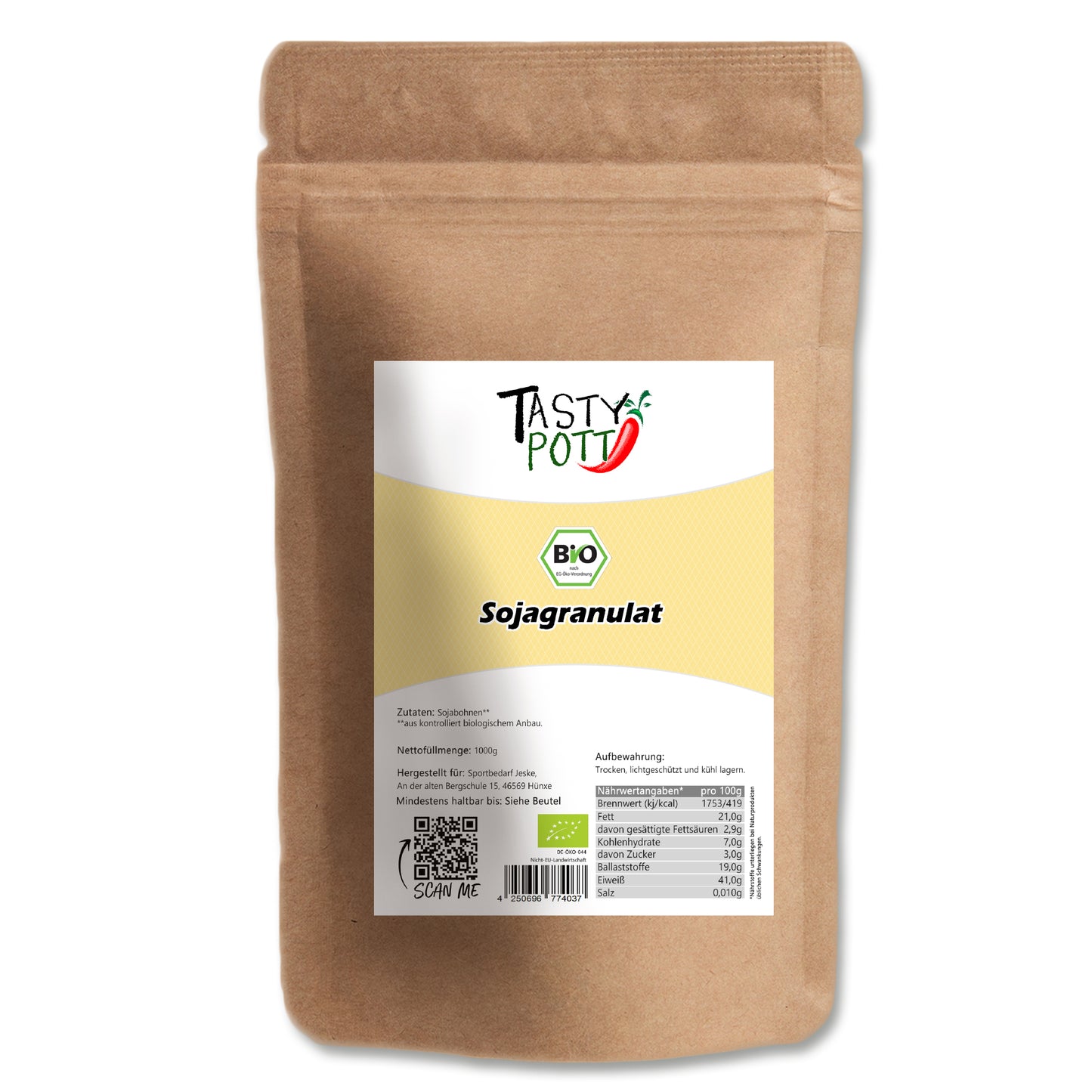 Tasty Pott Bio Sojagranulat - im Beutel