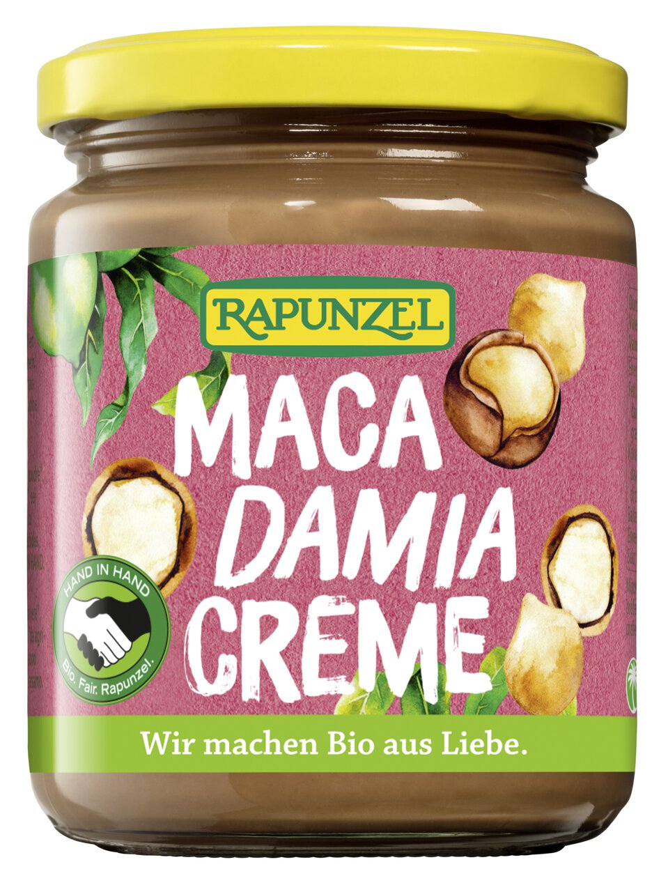 Bio Macadamia Creme von Rapunzel, 250g, zum Kochen geeignet, cremige Konsistenz und hochwertige Bio-Qualität, Nahaufnahme