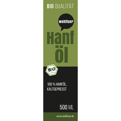 Wohltuer Bio Hanföl kaltgepresst - 500ml