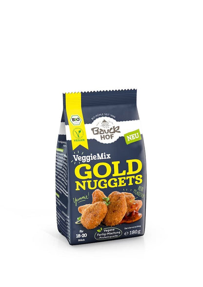 Bauckhof Bio VeggieMix Goldnuggets, Kochzutat in 180g Packung, mit bunten Gemüsestückchen für gesunde Gerichte