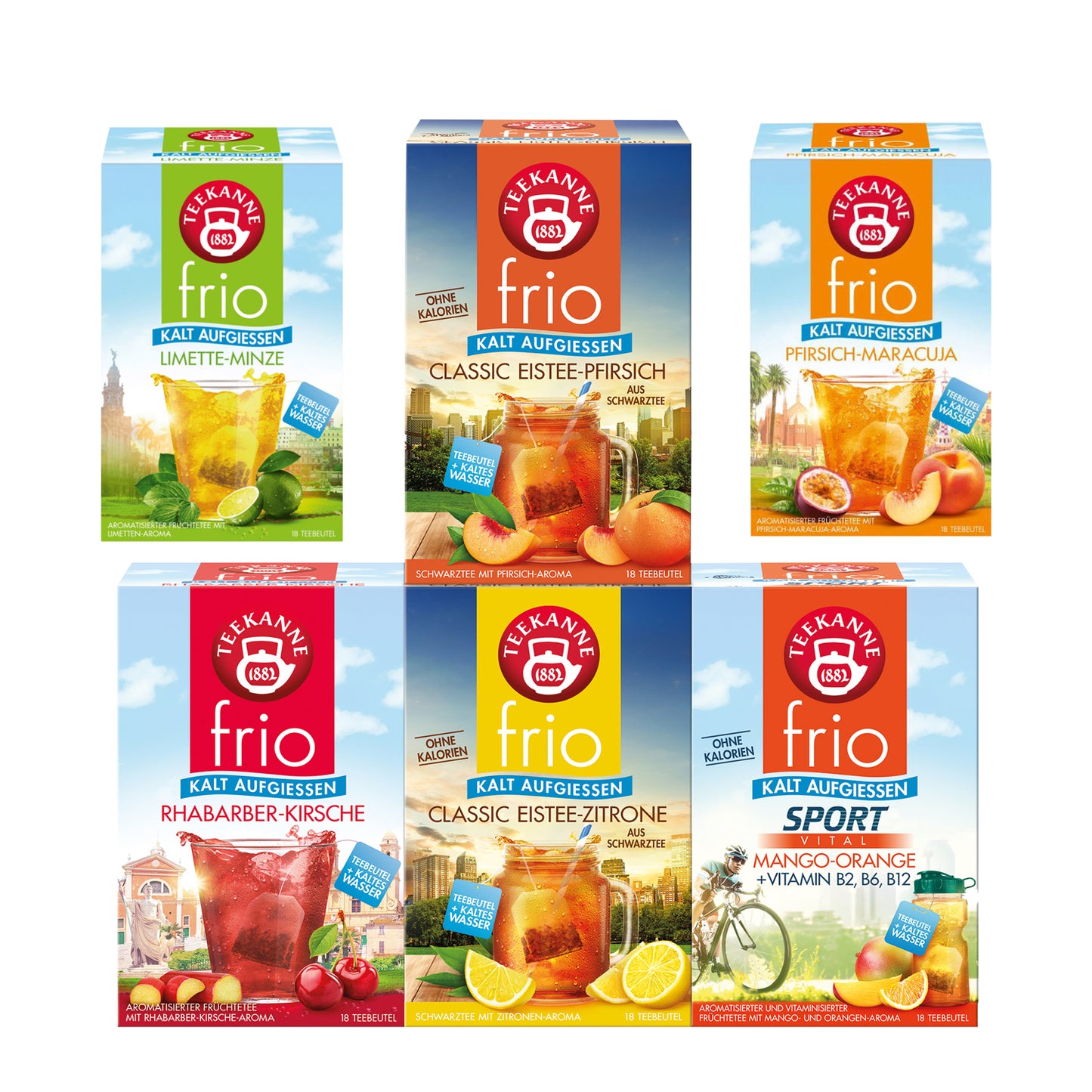 Teekanne Frio 5er Set Eistee - 90 Beutel