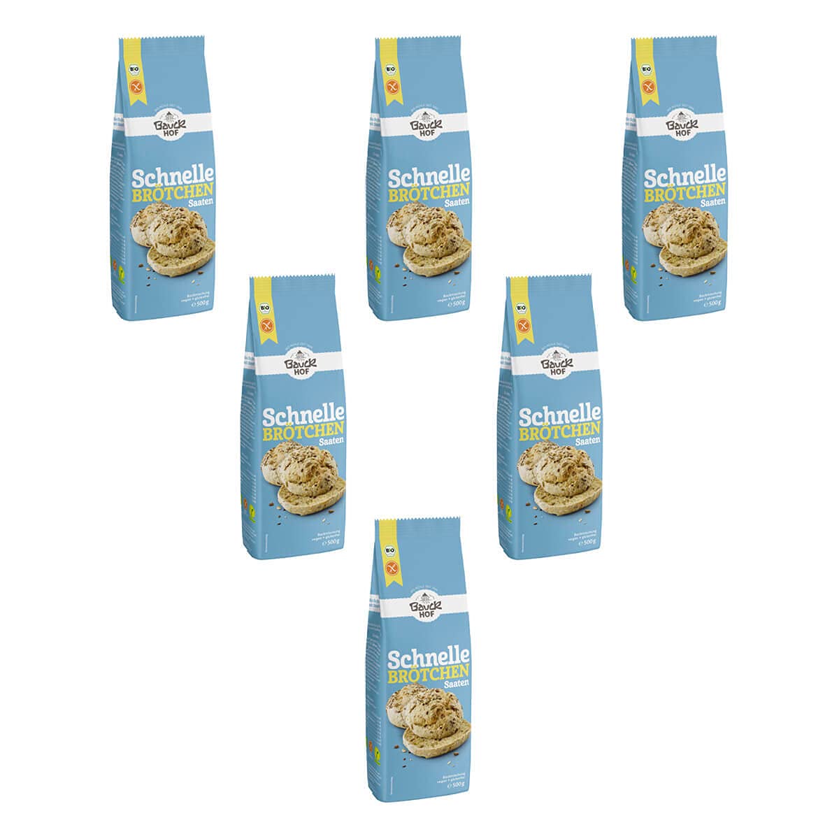 Bauckhof Schnelle Brötchen Saaten glutenfrei Bio 500g - fit and life shop